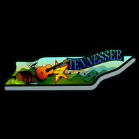 Tennessee Cartoon Illustration Performance Shirt