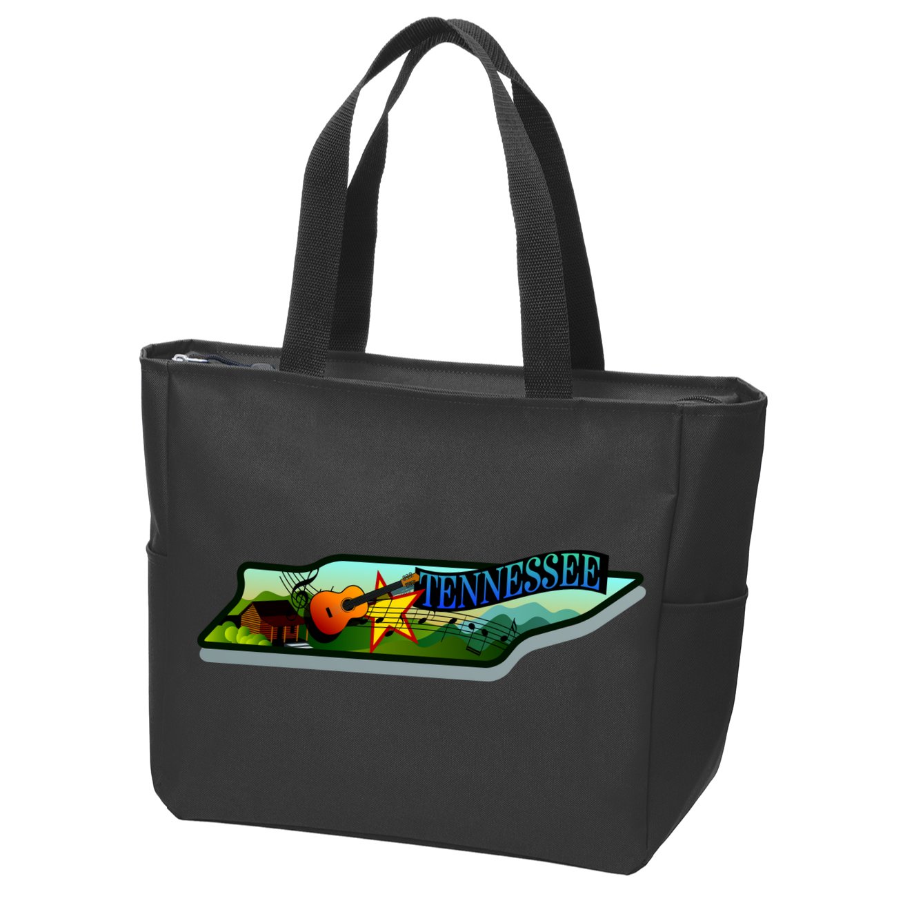 Tennessee Cartoon Illustration Zip Tote Bag