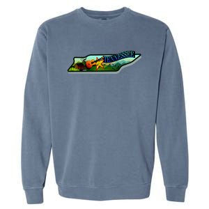 Tennessee Cartoon Illustration Garment-Dyed Sweatshirt