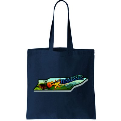 Tennessee Cartoon Illustration Tote Bag