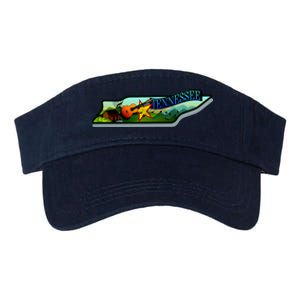 Tennessee Cartoon Illustration Valucap Bio-Washed Visor