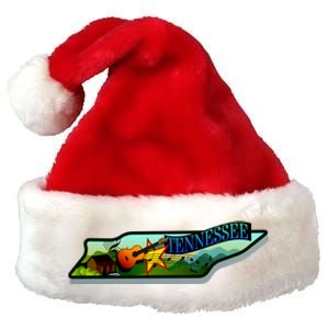 Tennessee Cartoon Illustration Premium Christmas Santa Hat