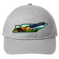 Tennessee Cartoon Illustration 7-Panel Snapback Hat