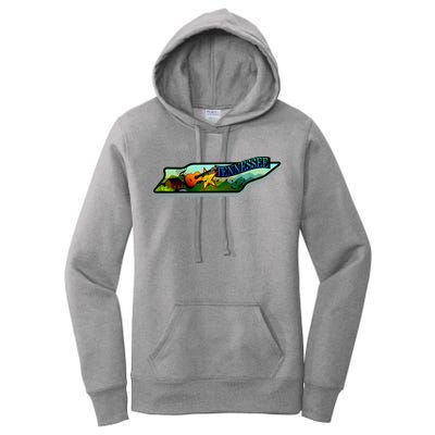 Tennessee Cartoon Illustration Women's Pullover Hoodie