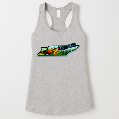 Tennessee Cartoon Illustration Womens Tank Top
