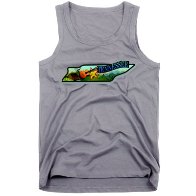 Tennessee Cartoon Illustration Tank Top