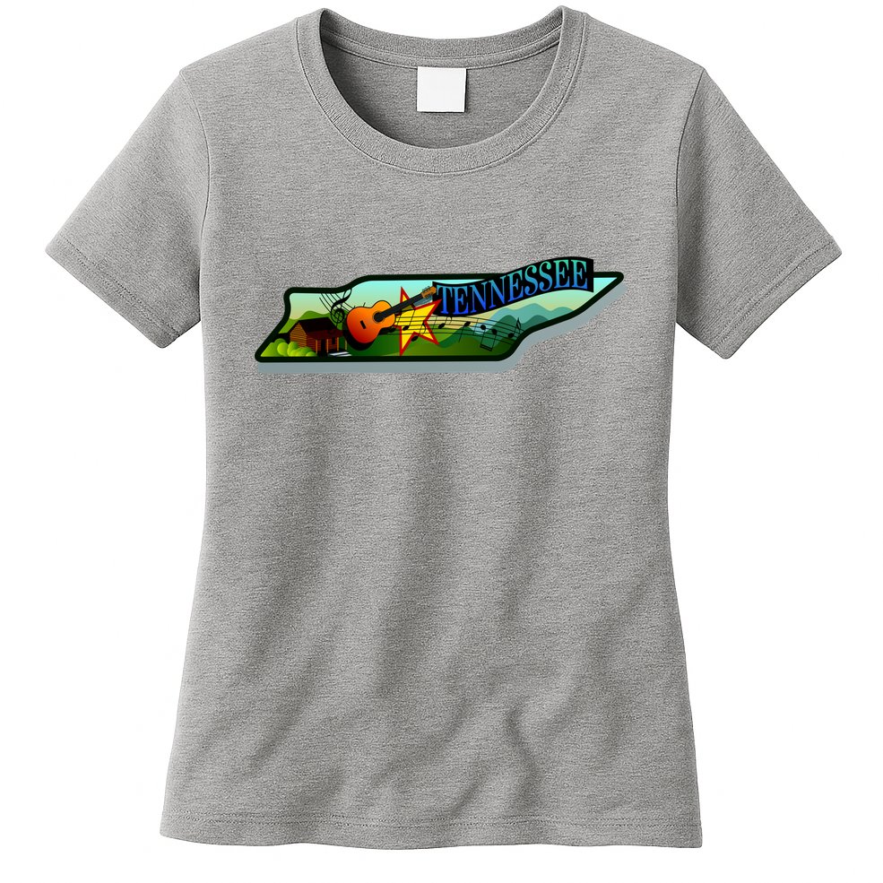 Tennessee Cartoon Illustration Womens T-Shirt