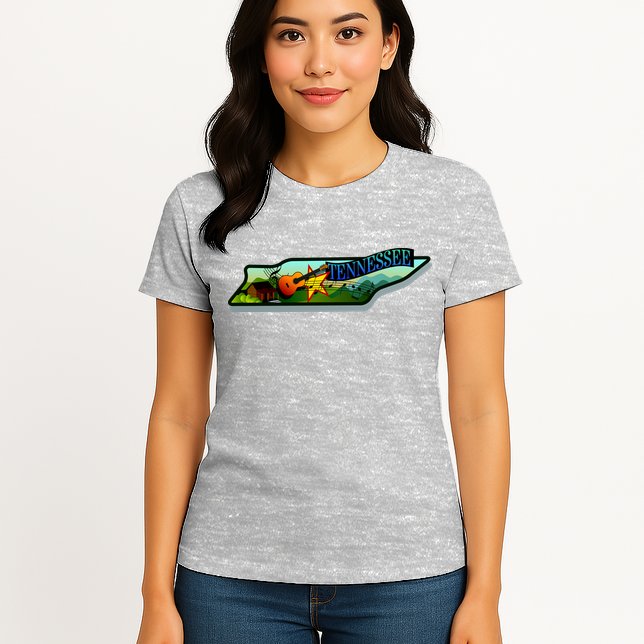 Tennessee Cartoon Illustration Womens T-Shirt