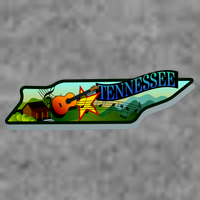 Tennessee Cartoon Illustration Womens T-Shirt