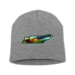 Tennessee Cartoon Illustration Short Acrylic Beanie