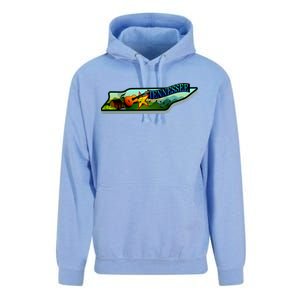 Tennessee Cartoon Illustration Unisex Surf Hoodie