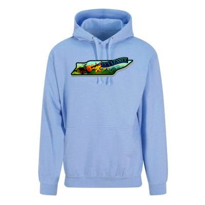 Tennessee Cartoon Illustration Unisex Surf Hoodie