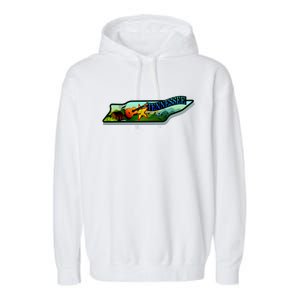 Tennessee Cartoon Illustration Garment-Dyed Fleece Hoodie