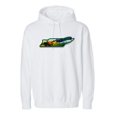 Tennessee Cartoon Illustration Garment-Dyed Fleece Hoodie