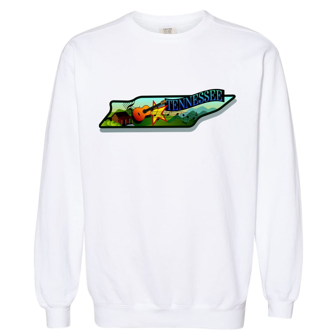 Tennessee Cartoon Illustration Garment-Dyed Sweatshirt