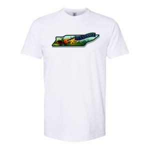 Tennessee Cartoon Illustration Softstyle CVC T-Shirt