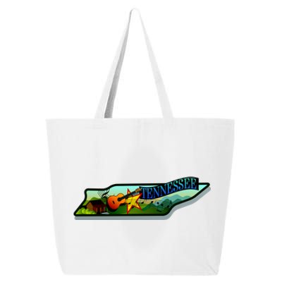 Tennessee Cartoon Illustration 25L Jumbo Tote