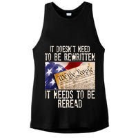 The Constitution It Doesnt Need To Be Rewritten It Needs To Be Reread Ladies PosiCharge Tri-Blend Wicking Tank