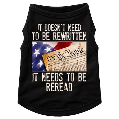 The Constitution It Doesnt Need To Be Rewritten It Needs To Be Reread Doggie Tank