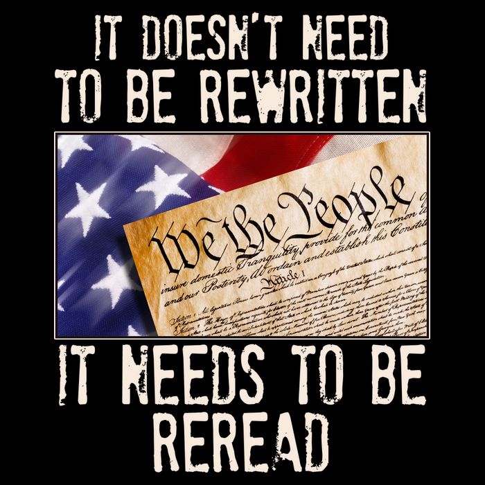 The Constitution It Doesnt Need To Be Rewritten It Needs To Be Reread Drawstring Bag