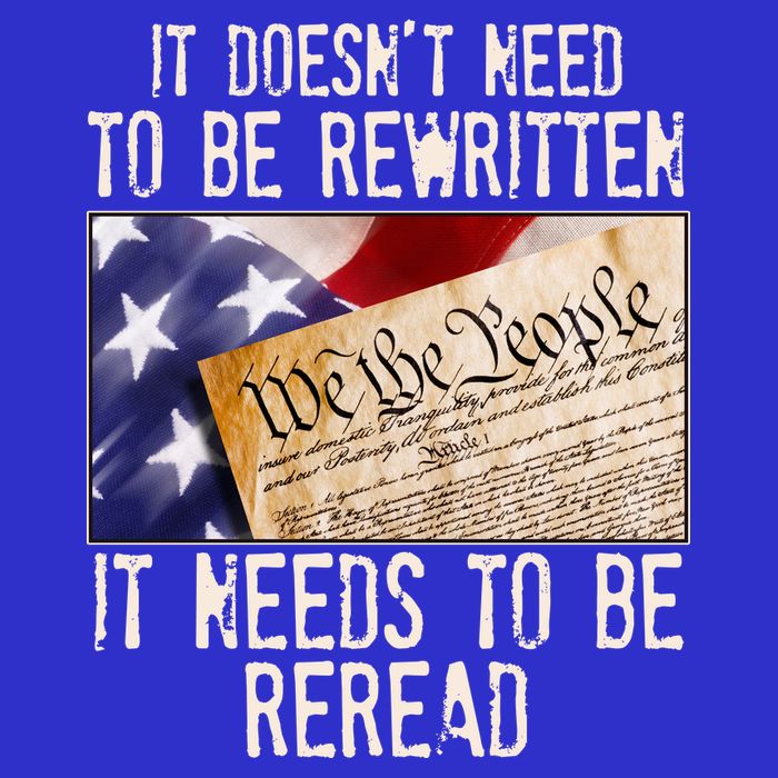 The Constitution It Doesnt Need To Be Rewritten It Needs To Be Reread Full-Length Apron With Pockets