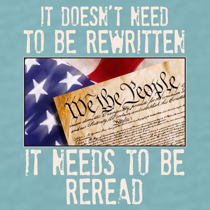 The Constitution It Doesnt Need To Be Rewritten It Needs To Be Reread Sueded Cloud Jersey T-Shirt