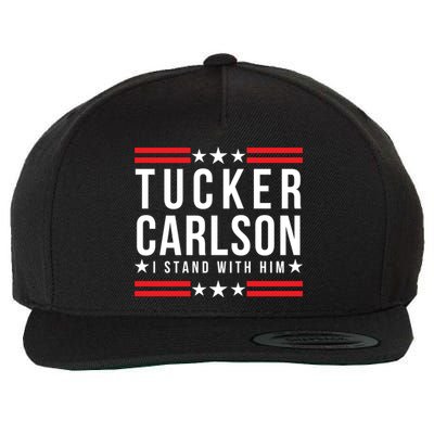 Tucker Carlson I Stand With Him, Men Women, I Stand With Tucker Carlson Wool Snapback Cap