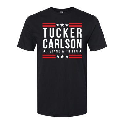 Tucker Carlson I Stand With Him, Men Women, I Stand With Tucker Carlson Softstyle® CVC T-Shirt