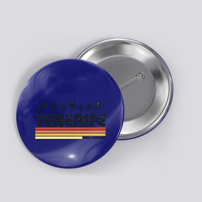 Tenerife Canary Islands Spain Retro Tourism Gift Button