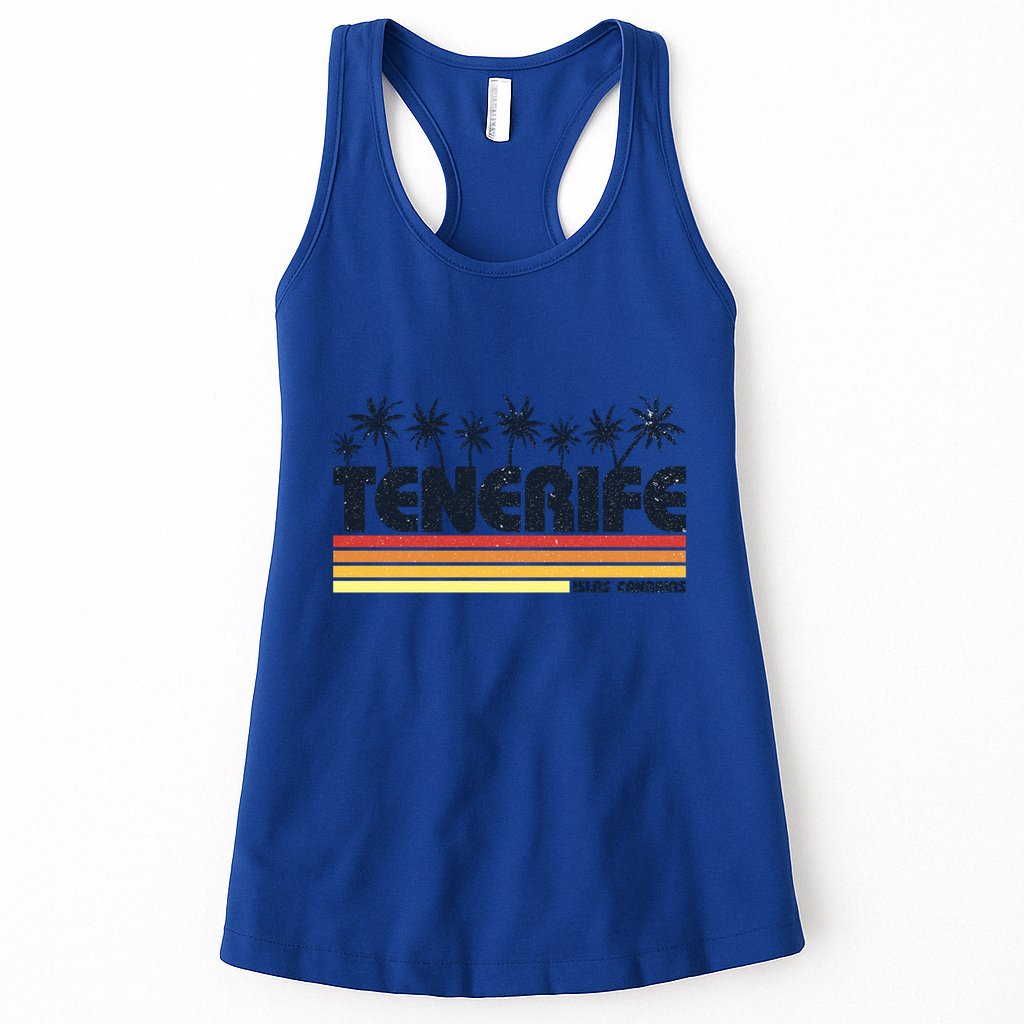 Tenerife Canary Islands Spain Retro Tourism Gift Womens Tank Top