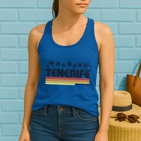 Tenerife Canary Islands Spain Retro Tourism Gift Womens Tank Top