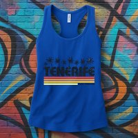 Tenerife Canary Islands Spain Retro Tourism Gift Womens Tank Top