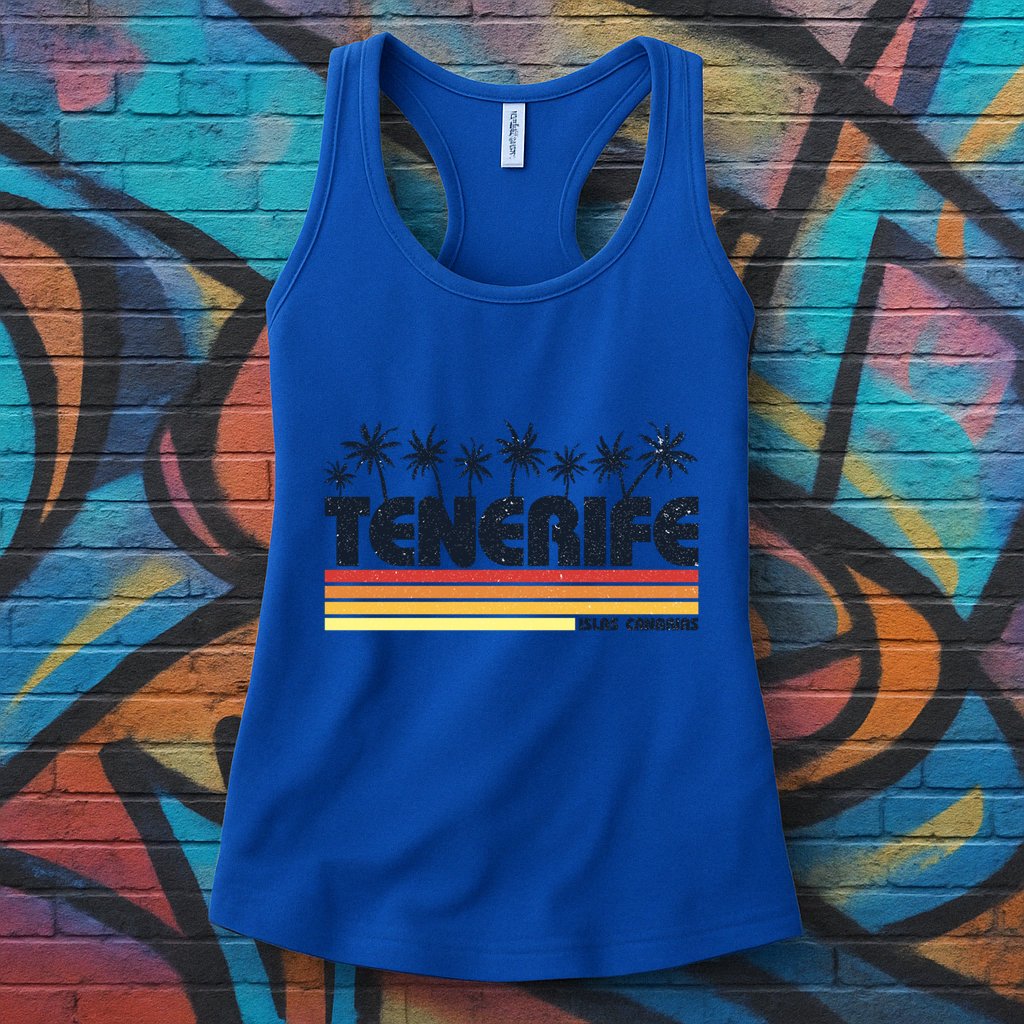 Tenerife Canary Islands Spain Retro Tourism Gift Womens Tank Top