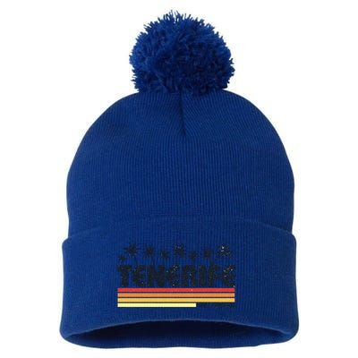 Tenerife Canary Islands Spain Retro Tourism Gift Pom Pom 12in Knit Beanie