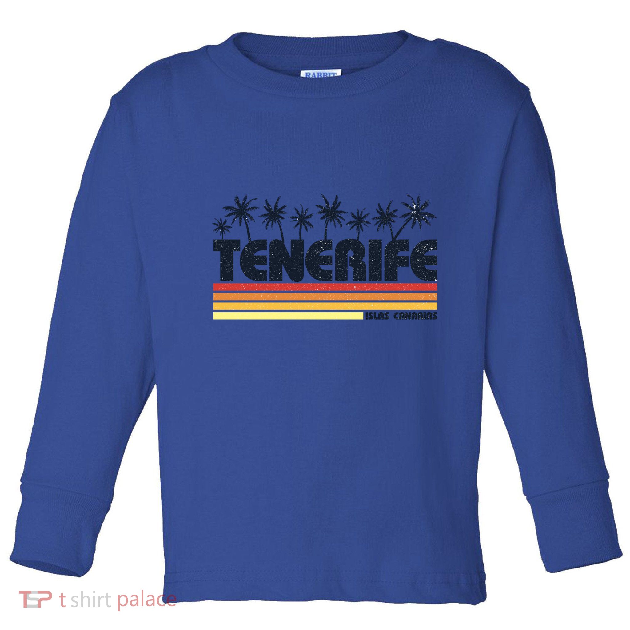 Tenerife Canary Islands Spain Retro Tourism Gift Toddler Long Sleeve Shirt