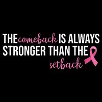 The Comeback Is Always Stronger Than Setback Breast Cancer 16 in Basic Backpack