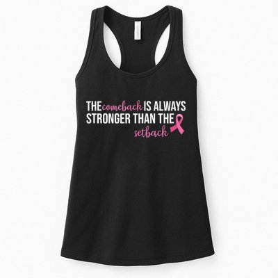 The Comeback Is Always Stronger Than Setback Breast Cancer Womens Tank Top
