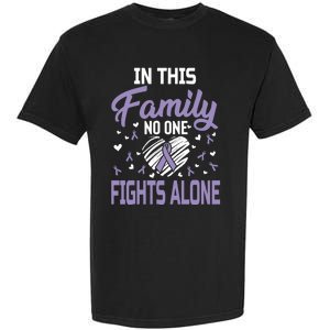 Testicular Cancer In This Family No One Fights Alone Gift Garment-Dyed Heavyweight T-Shirt