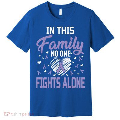 Testicular Cancer In This Family No One Fights Alone Gift Premium T-Shirt