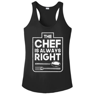 The Chef Is Always Right Private Sous Chef Party Gift Ladies PosiCharge Competitor Racerback Tank