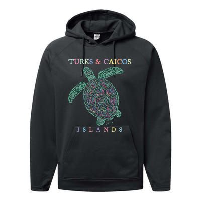 Turks & Caicos Islands Sea Turtle Performance Fleece Hoodie