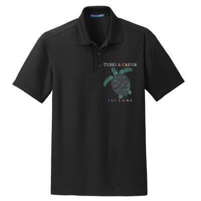 Turks & Caicos Islands Sea Turtle Dry Zone Grid Polo