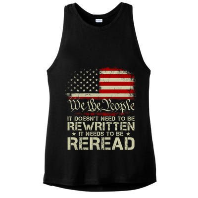 The Constitution It Doesnt Need To Be Rewritten It Needs To Be Reread Ladies PosiCharge Tri-Blend Wicking Tank
