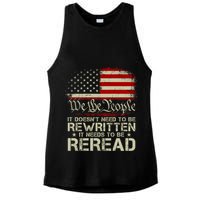 The Constitution It Doesnt Need To Be Rewritten It Needs To Be Reread Ladies PosiCharge Tri-Blend Wicking Tank