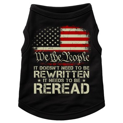 The Constitution It Doesnt Need To Be Rewritten It Needs To Be Reread Doggie Tank