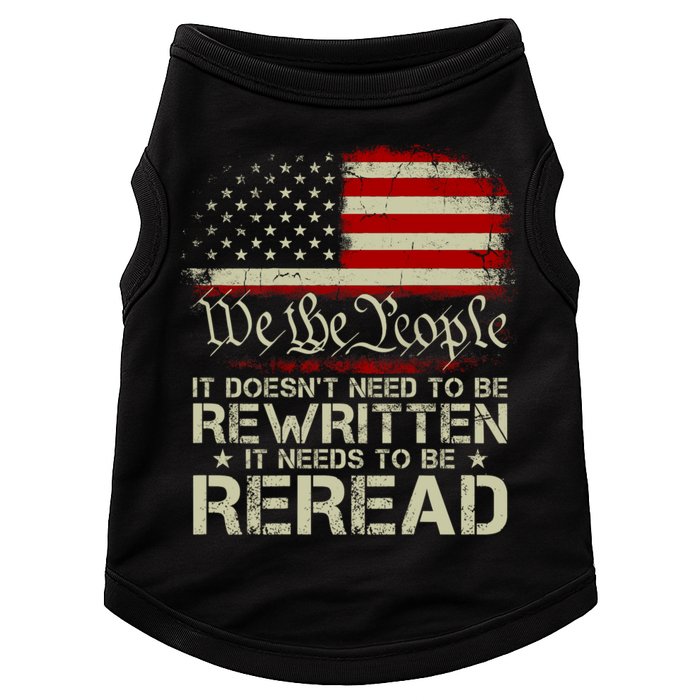 The Constitution It Doesnt Need To Be Rewritten It Needs To Be Reread Doggie Tank