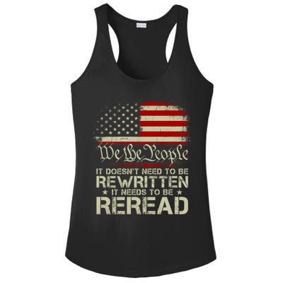 The Constitution It Doesnt Need To Be Rewritten It Needs To Be Reread Ladies PosiCharge Competitor Racerback Tank