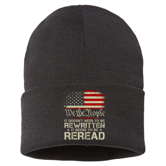 The Constitution It Doesnt Need To Be Rewritten It Needs To Be Reread Sustainable Knit Beanie