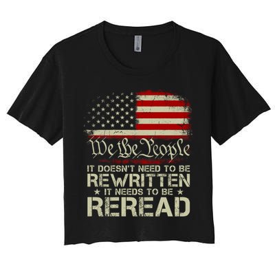The Constitution It Doesnt Need To Be Rewritten It Needs To Be Reread Crop Top