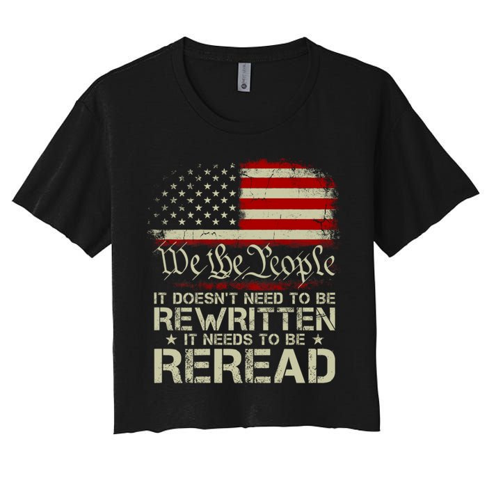 The Constitution It Doesnt Need To Be Rewritten It Needs To Be Reread Crop Top